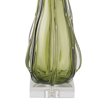 Currey & Company 6674 Zephyr Table Lamp in Green/Clear 2