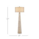 Currey & Company 67.25" Birdsong Water Hyacinth Floor Lamp 12