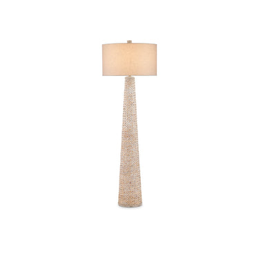 Currey & Company 67.25" Birdsong Water Hyacinth Floor Lamp 7