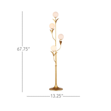 Currey & Company 67.75" Rossville 4-Light Floor Lamp 5