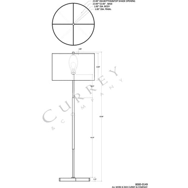 Currey & Company 67" Willoughby Floor Lamp 7