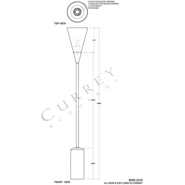 Currey & Company 68" Martini Torchiere Floor Lamp 4