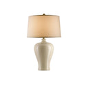Currey & Company 6822 Blaise Table Lamp in Cream Crackle 1