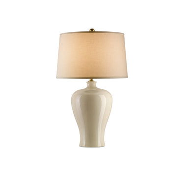 Currey & Company 6822 Blaise Table Lamp in Cream Crackle 1