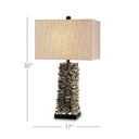 Currey & Company 6862 Villamare Table Lamp in Natural/Satin Black 5