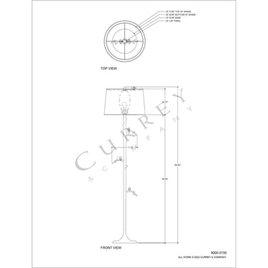 Currey & Company 69.5" Piaf Floor Lamp 6