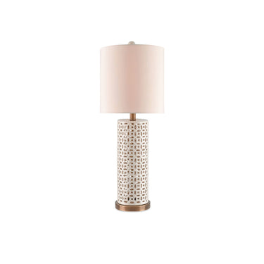 Currey & Company 6925 Bellemeade Table Lamp in Ivory/Antique Brass 3