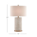 Currey & Company 6925 Bellemeade Table Lamp in Ivory/Antique Brass 4