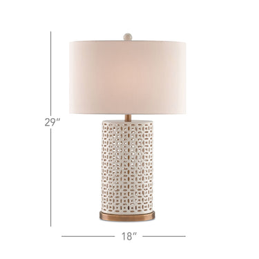 Currey & Company 6925 Bellemeade Table Lamp in Ivory/Antique Brass 4