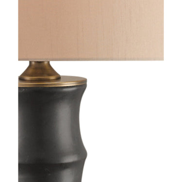 Currey & Company 6955 Roark Table Lamp in Matte Black/Antique Brass 2