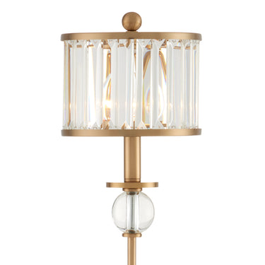 Currey & Company 6986 Parfait Table Lamp in Clear/Antique Brass 2