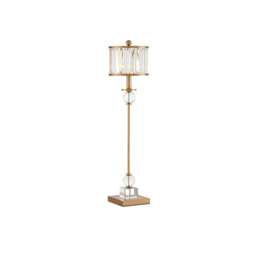 Currey & Company 6986 Parfait Table Lamp in Clear/Antique Brass 3