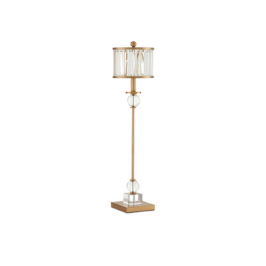 Currey & Company 6986 Parfait Table Lamp in Clear/Antique Brass 4