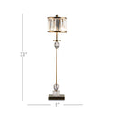 Currey & Company 6986 Parfait Table Lamp in Clear/Antique Brass 5
