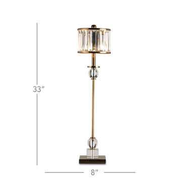 Currey & Company 6986 Parfait Table Lamp in Clear/Antique Brass 5