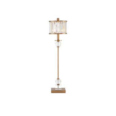 Currey & Company 6986 Parfait Table Lamp in Clear/Antique Brass 1