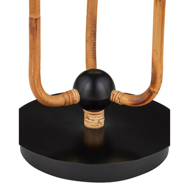Currey & Company 70.5" Triptych Rattan Floor Lamp 1