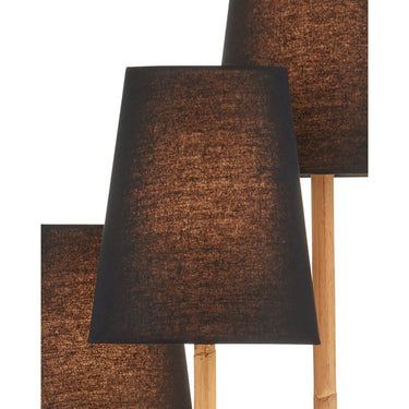 Currey & Company 70.5" Triptych Rattan Floor Lamp 3