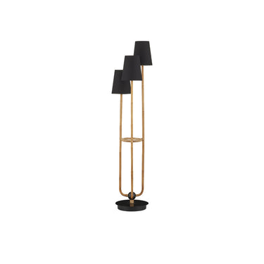 Currey & Company 70.5" Triptych Rattan Floor Lamp 5