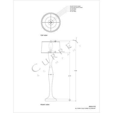 Currey & Company 75" Monica Floor Lamp 5