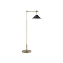 Currey & Company 8000-0007 Dao 1 Light Floor Lamp in Silver Granello/Satin Black 1