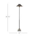 Currey & Company 8000-0016 Fudo Floor Lamp in Mole Black/Contemporary Gold Leaf/Polished Concrete 3