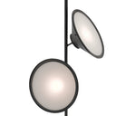 Currey & Company 8000-0018 Bulat 2 Light Floor Lamp in Antique Black/White Opaque 2