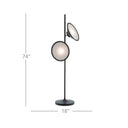 Currey & Company 8000-0018 Bulat 2 Light Floor Lamp in Antique Black/White Opaque 3
