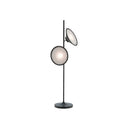 Currey & Company 8000-0018 Bulat 2 Light Floor Lamp in Antique Black/White Opaque 1