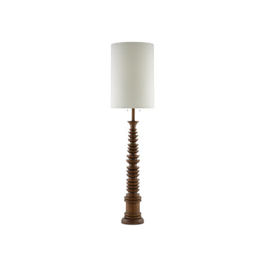 Currey & Company 8000-0034 Malayan 2 Light Floor Lamp in Natural 4