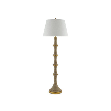 Currey & Company 8000-0039 Bourgeon 1 Light Floor Lamp in Natural/Dark Contemporary Gold Leaf 4