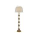 Currey & Company 8000-0039 Bourgeon 1 Light Floor Lamp in Natural/Dark Contemporary Gold Leaf 1