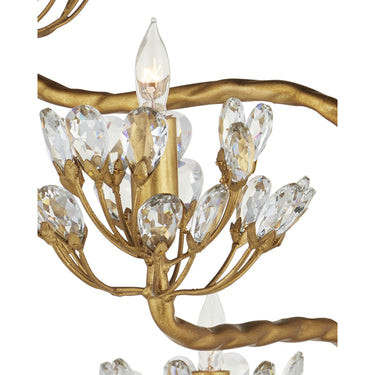 Currey & Company 8000-0045 Agave Americana 9 Light Floor Candelabra in Contemporary Gold Leaf 2