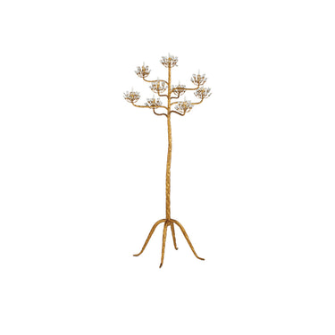 Currey & Company 8000-0045 Agave Americana 9 Light Floor Candelabra in Contemporary Gold Leaf 4