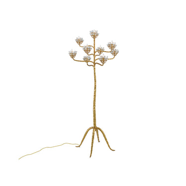Currey & Company 8000-0045 Agave Americana 9 Light Floor Candelabra in Contemporary Gold Leaf 1