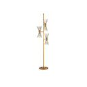 Currey & Company 8000-0046 Novatude 6 Light Floor Lamp in Antique Gold Leaf/Contemporary Silver Leaf 1