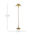 Currey & Company 8000-0050 Maarla 1 Light Floor Lamp in Polished Brass 5