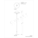Currey & Company 8000-0050 Maarla 1 Light Floor Lamp in Polished Brass 6