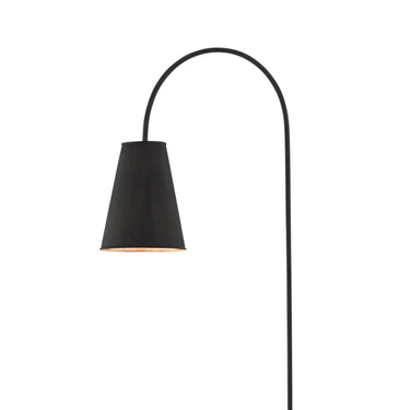 Currey & Company 8000-0070 Lotz 1 Light Floor Lamp in Black Iron/Silver Leaf/Polished Concrete 2