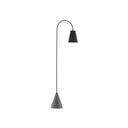 Currey & Company 8000-0070 Lotz 1 Light Floor Lamp in Black Iron/Silver Leaf/Polished Concrete 1