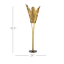 Currey & Company 8000-0071 Tropical 3 Light Floor Lamp in Vintage Brass/Black 5