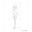 Currey & Company 8000-0071 Tropical 3 Light Floor Lamp in Vintage Brass/Black 6