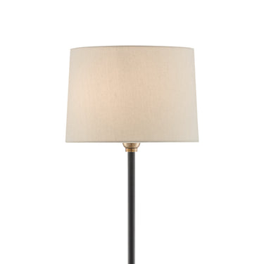 Currey & Company 8000-0073 Keeler 1 Light Floor Lamp in Antique Brass/Black 2