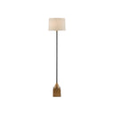 Currey & Company 8000-0073 Keeler 1 Light Floor Lamp in Antique Brass/Black 1