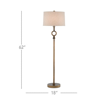 Currey & Company 8000-0077 Germaine Floor Lamp in Antique Brass 5