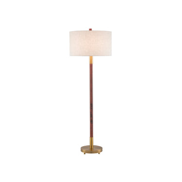 Currey & Company 8000-0081 Bravo 1 Light Floor Lamp in Gray Salt/Antique Brass 3