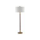 Currey & Company 8000-0081 Bravo 1 Light Floor Lamp in Gray Salt/Antique Brass 4