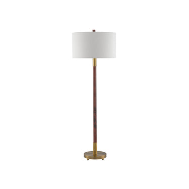 Currey & Company 8000-0081 Bravo 1 Light Floor Lamp in Gray Salt/Antique Brass 4