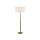 Currey & Company 8000-0081 Bravo 1 Light Floor Lamp in Gray Salt/Antique Brass 1