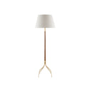 Currey & Company 8000-0087 Circus 1 Light Floor Lamp in Natural/Wood/Brushed Brass 3